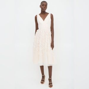 Carolina Herrera Light Pink Tulle Heart Applique A-Line Dress Size 4